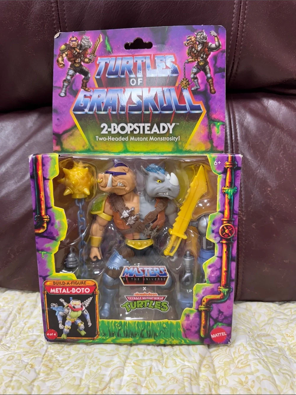 Mattel Turtles of Grayskull 2-Bopsteady Action Figure - Purple/Yellow